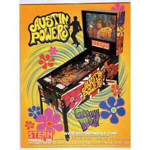 Austin Powers 2020 Stern Pinball Flyer Vintage Style Collectible